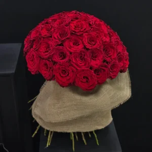 Radiant Love: 50 Red Roses Bouquet
