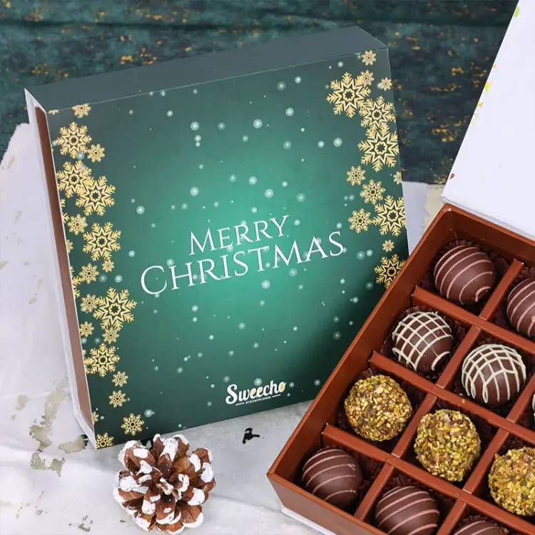 Christmas Chocolate Truffles 16 Pcs By Sweecho - Image 2