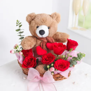 Heartfelt Teddy and Rose Ensemble