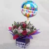 Birthday Wishes Flowers & Balloon