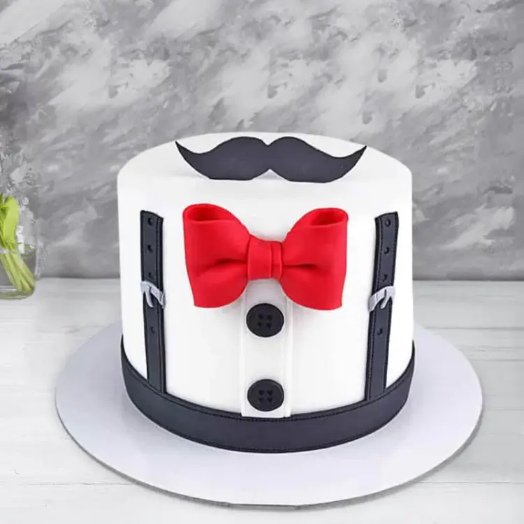 Moustach Fondant Cake