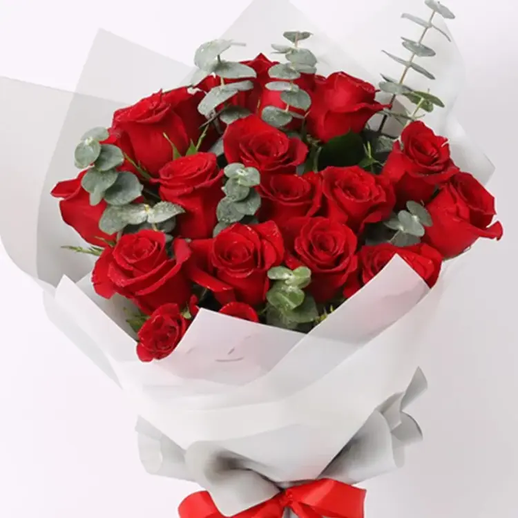 Red Beauty 21 Roses Bouquet - Image 2