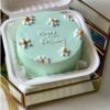 Mint Green Floral Bento Cake 500g