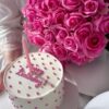 Happy Birthday Bento Cake - 12 Pink Roses Hand Bouquet