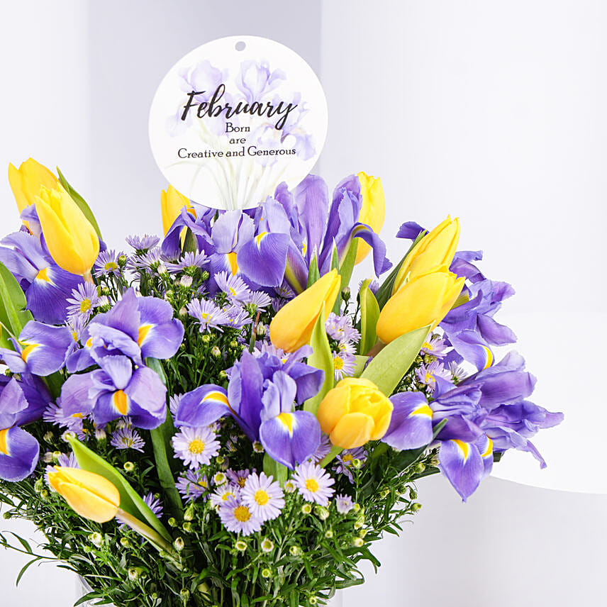 Feb Birthday Flower Iris - Image 3