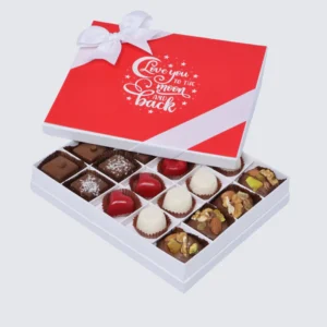 "i love you" designed 20-piece chocolate hard box