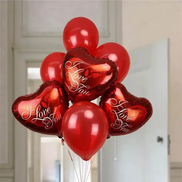 Red I Love You Balloons