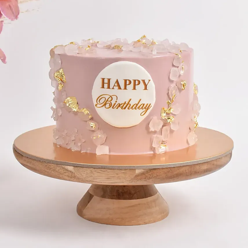 Tulips and Roses with Birthday Cake - Image 3